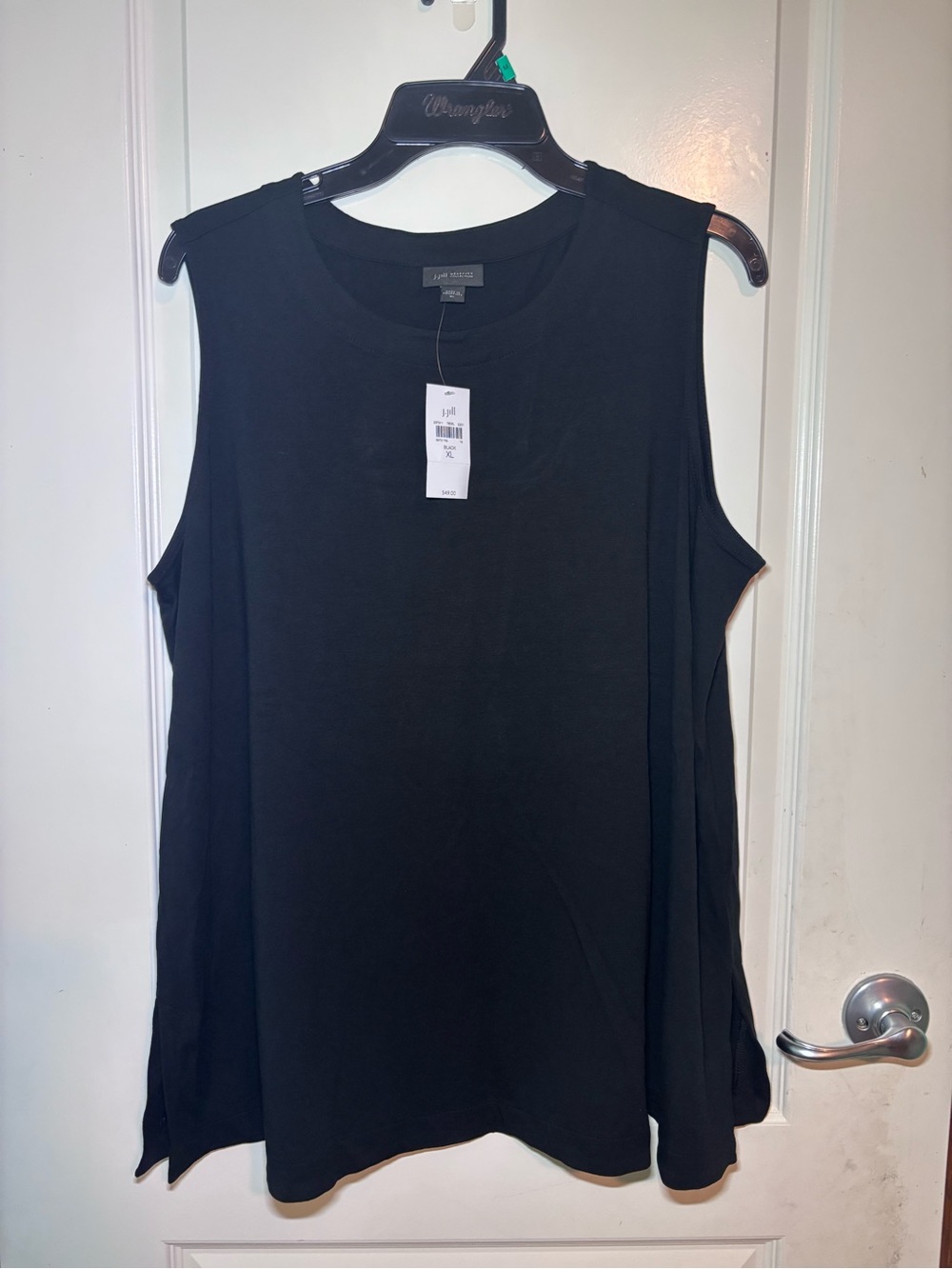 NWT J. Jill Wearever Knit Layering Tank Top Black XL